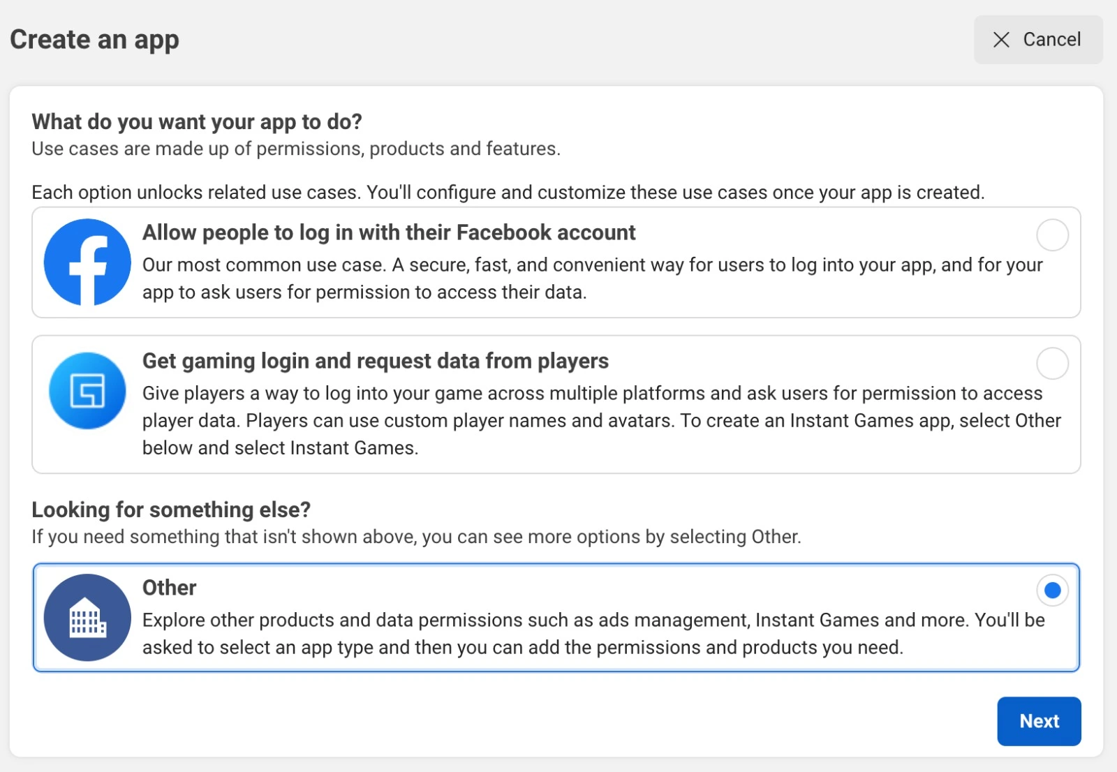 Create a new app