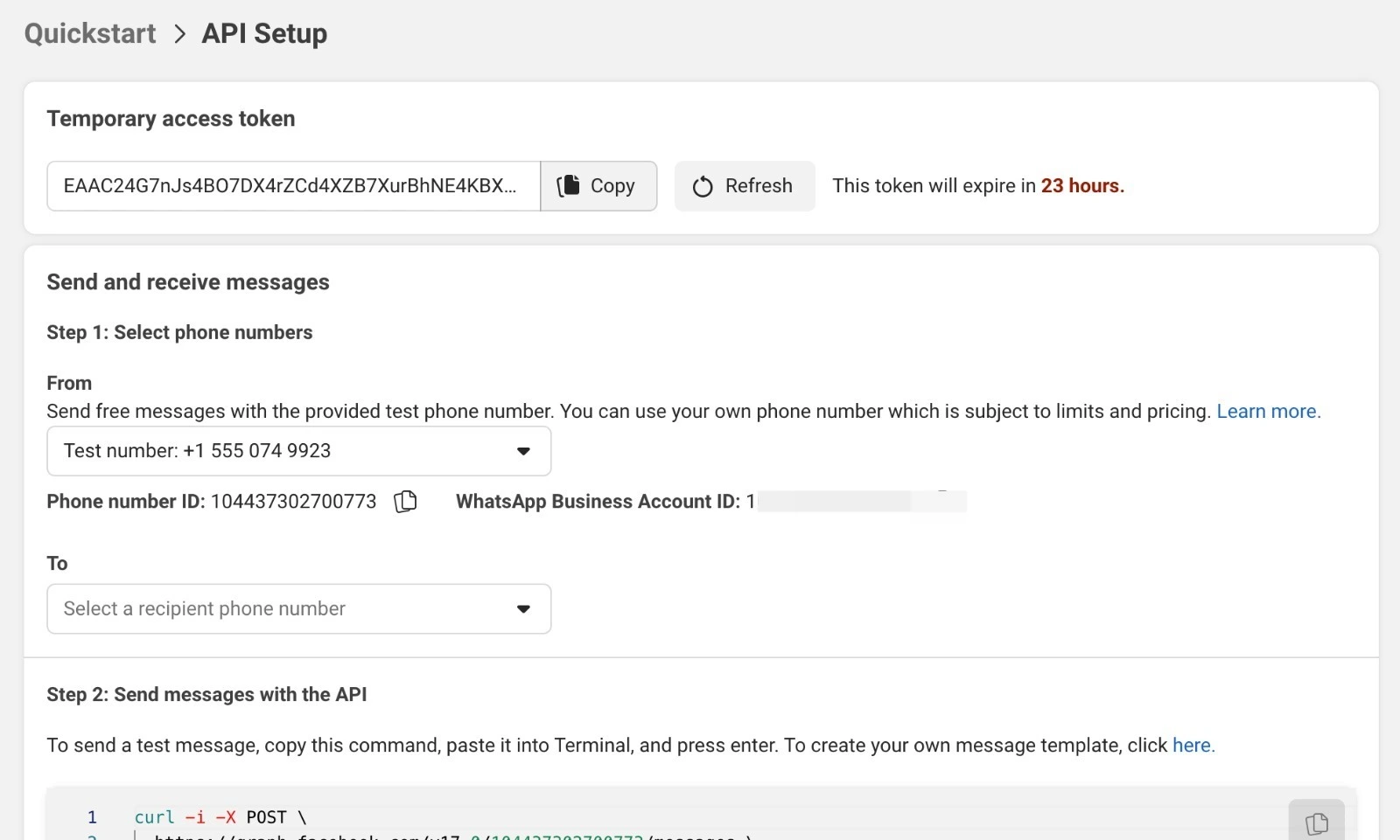 api setup